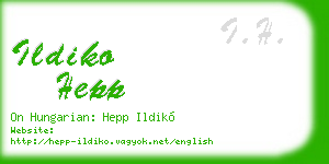 ildiko hepp business card